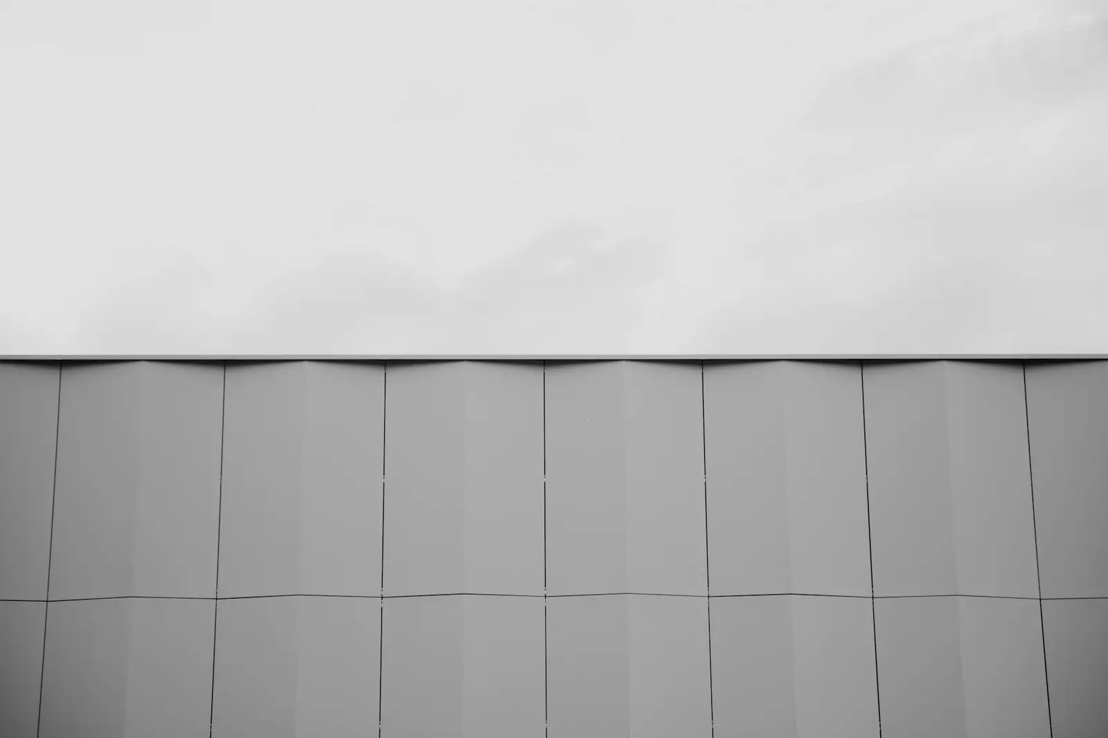 Exterior shot of contemporary minimal architecture