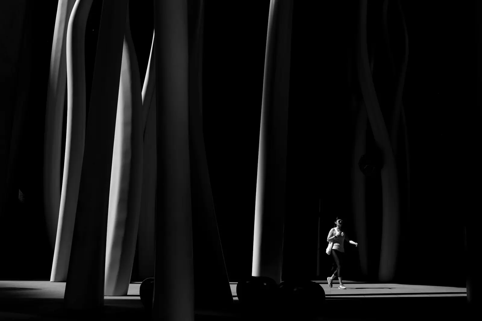 Cinematic view of an installation