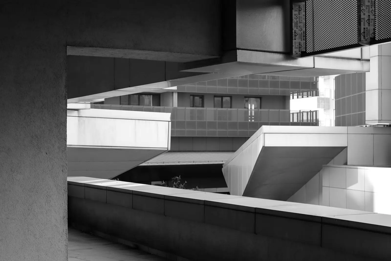 Minimalist architectural shapes forming a modern composition